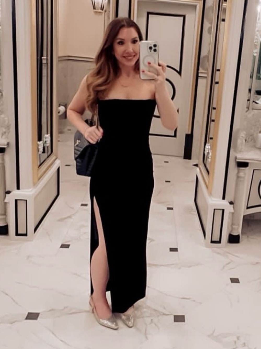 Anthropologie - Elegant Strapless Velvet Maxi Dress - Dark green size 4 (Small)